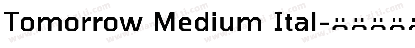 Tomorrow Medium Ital字体转换